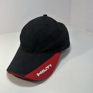 HILTI Power Tools Cap Dad Hat Strapback Logo‎ Embroidered Black Red